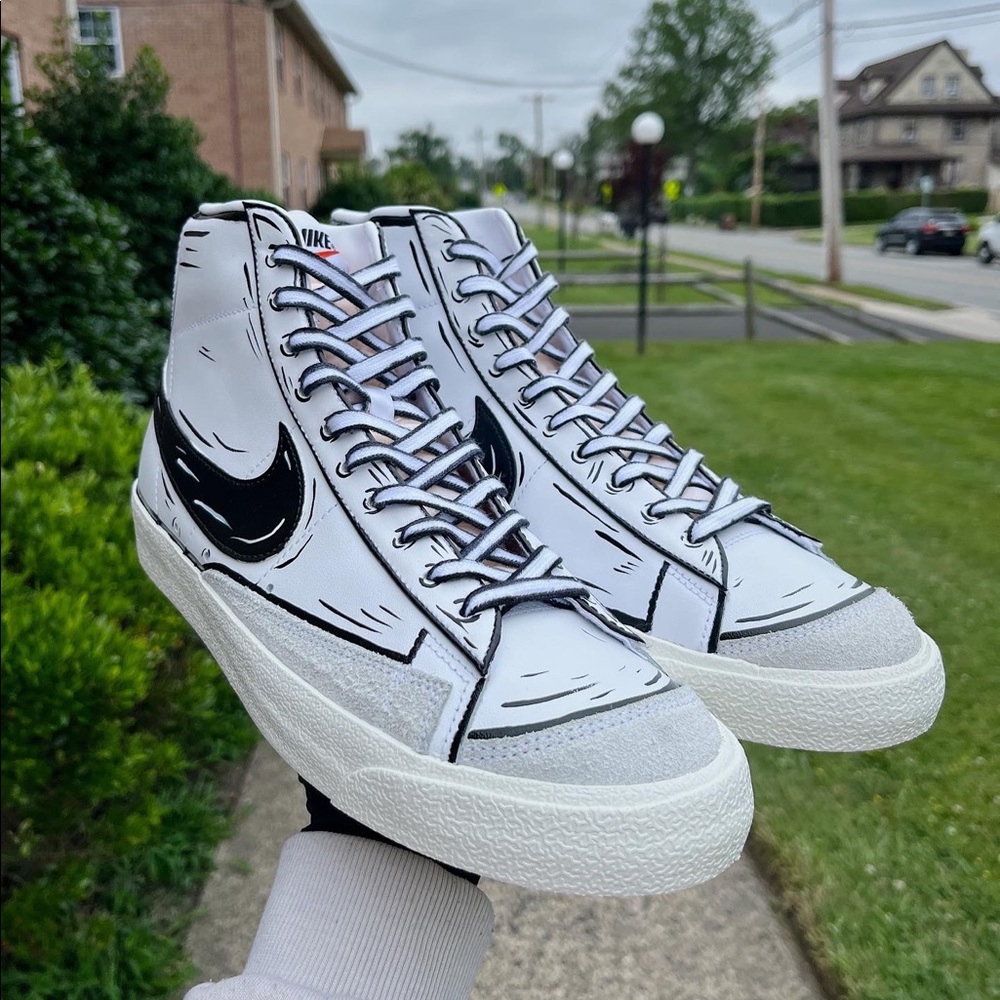 Custom Painted “Cartoon” Nike Blazers High
